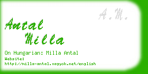 antal milla business card